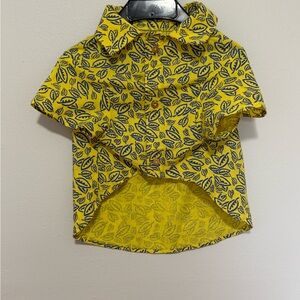 Banana Boat Yellow Leaf Pattern Dog Shirt